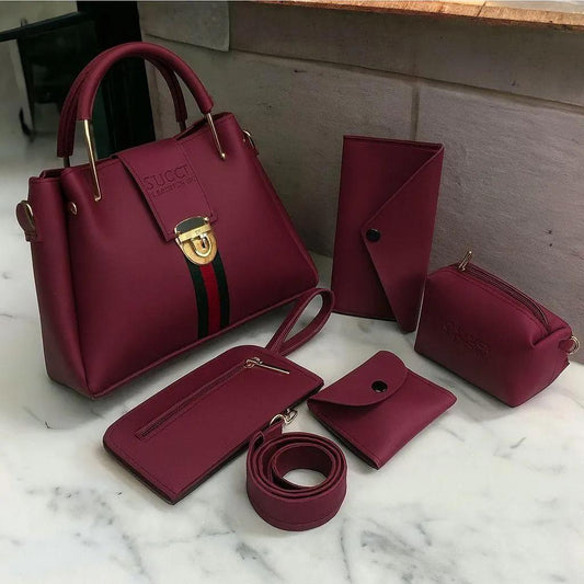 5 Pieces Handbag Set | Black